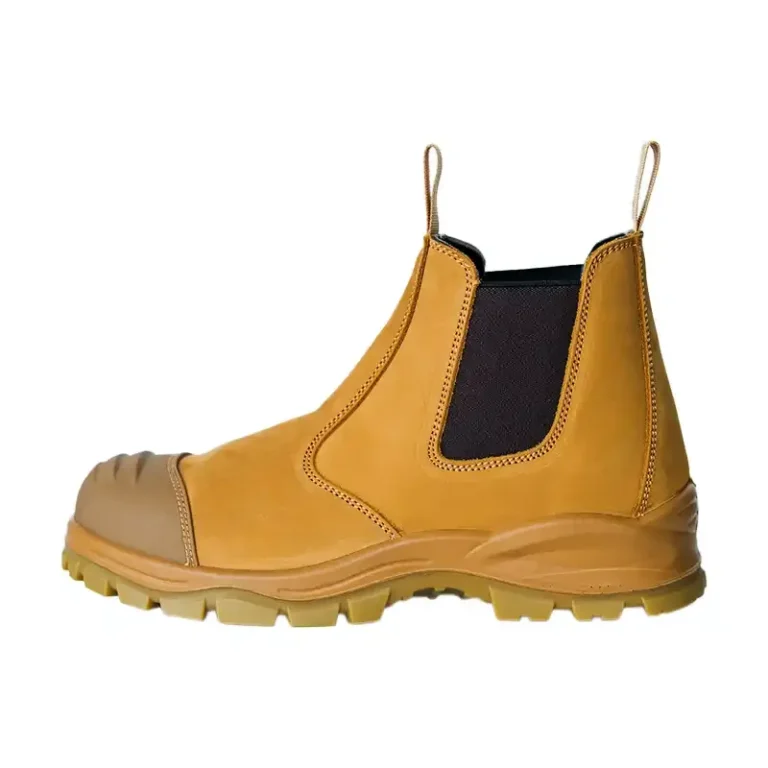 Grade a nubuck leather slip on steel toe chelase work boots