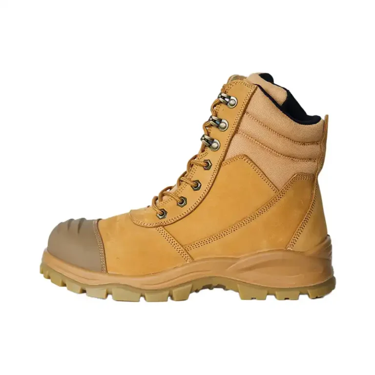 Waterproof Side Zip Lace Up Work Boots