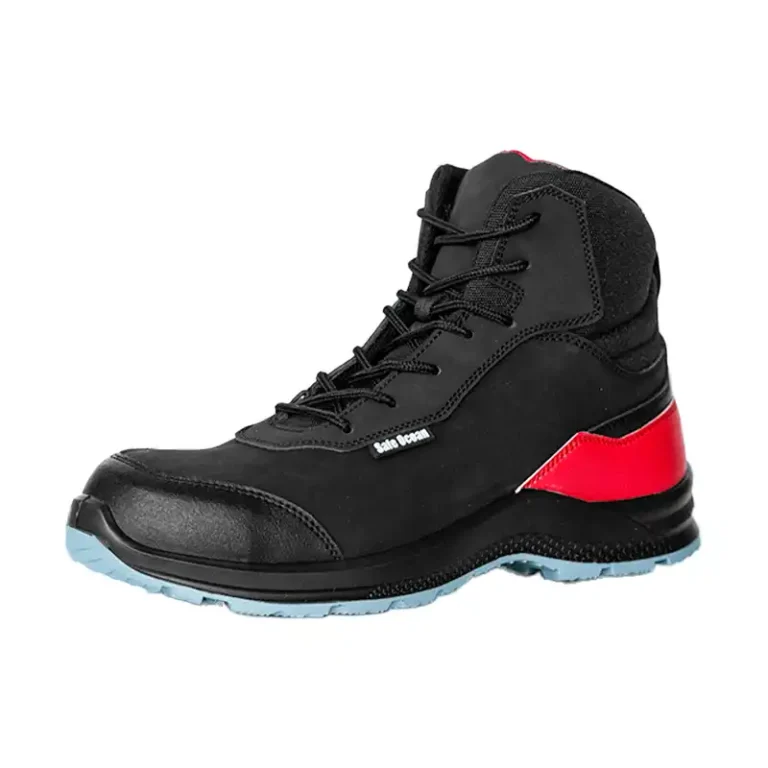 Red Steel Toe Safety Boots For Men