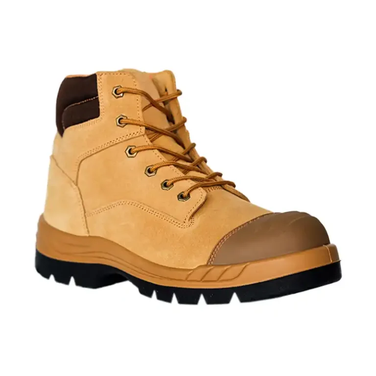 Zip Sided Steel Toe Split Suede Work Boots for Men