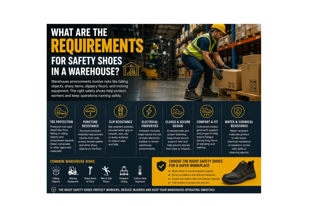 What Are the Requirements for Safety Shoes in a Warehouse?
