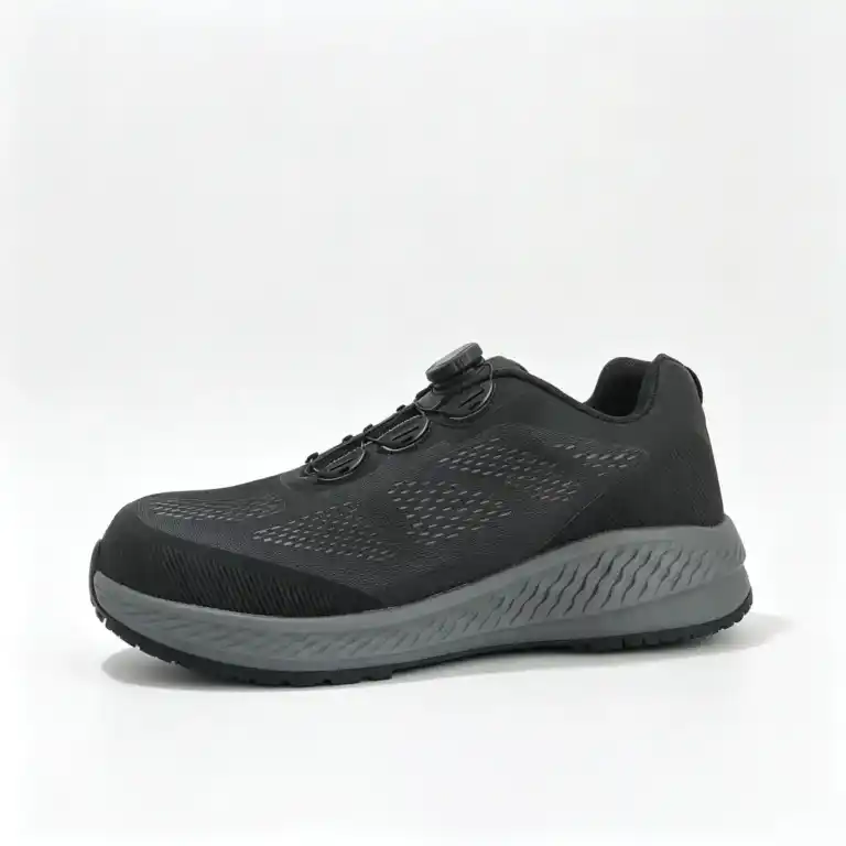 Grey Color Dial Lacing System Lightweight Composite Toe Safety Shoes