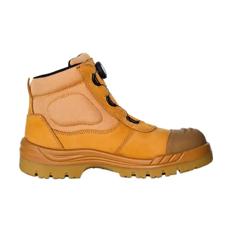 Grade A Nubuck Leather Quick Lace System Tradie Safety Boots with Bumper Toe