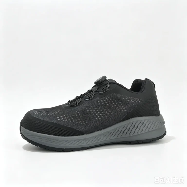 Grey Color Dial Lacing System Lightweight Composite Toe Safety Shoes