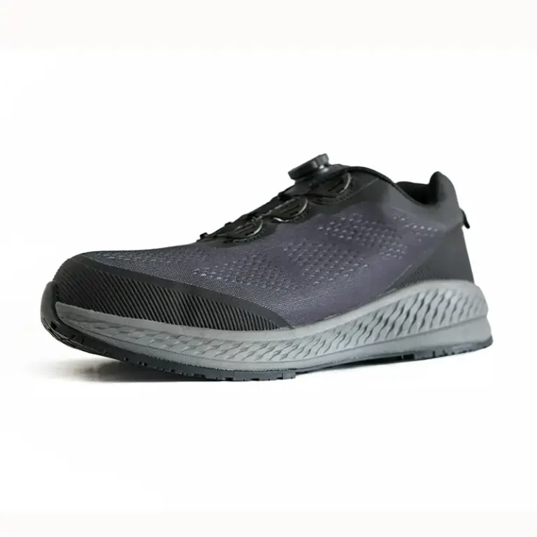 Grey Color Dial Lacing System Lightweight Composite Toe Safety Shoes