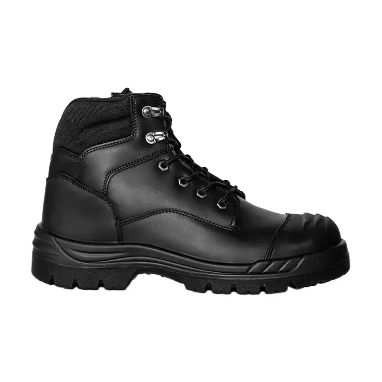Heavy Duty Side Zip-Up Lace Steel Toe Safety Work Shoes