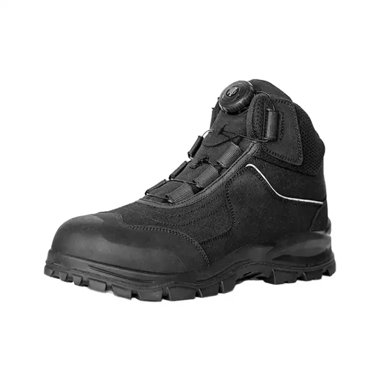 Mid Cut Fitgo Free Lace Oxford Steel Toe Shoes for Men