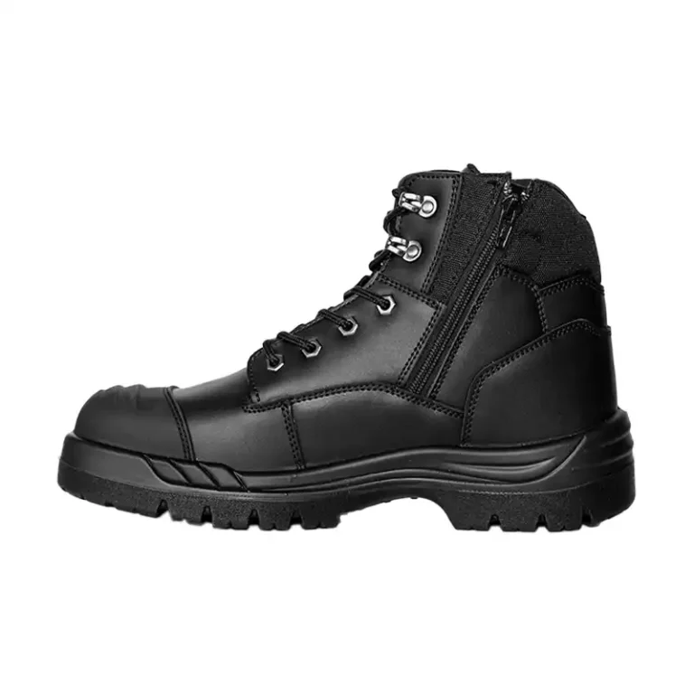 Side Zip-Up Lace Steel Toe Safety Work Shoes
