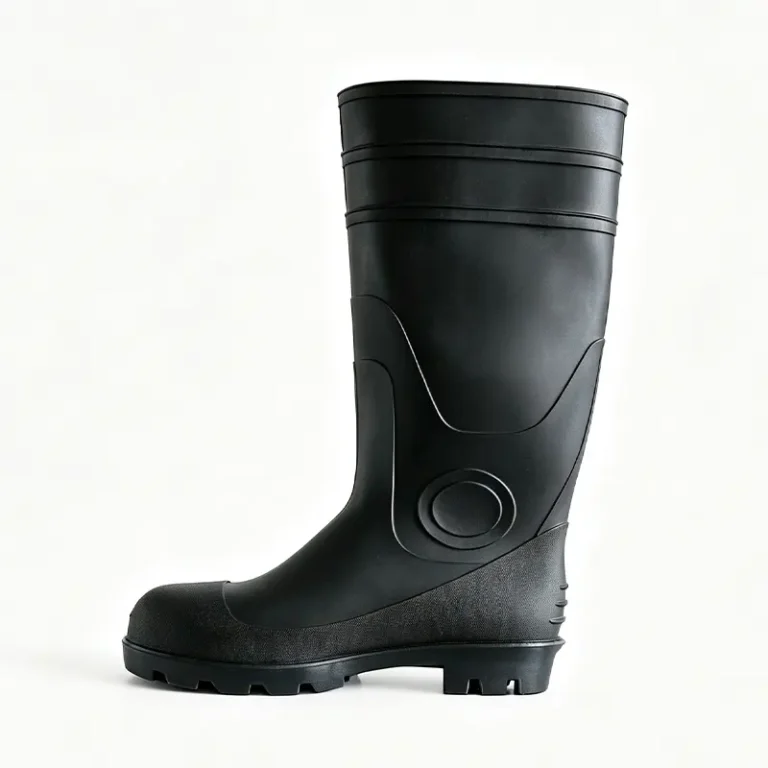 Black Heavy Duty PVC Safety Shoes with Steel Toe CE certified S5