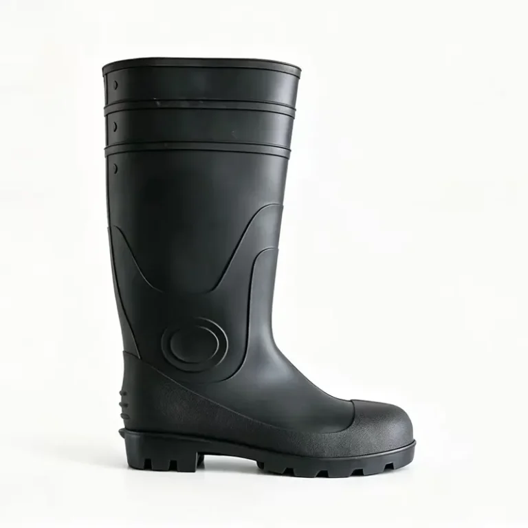 Black PVC Safety Shoes with Steel Toe&Steel Plate CE certified S5