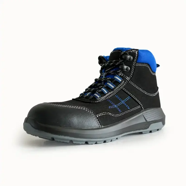 Mid Cut Blue Industrial Steel Safety Shoes for Work