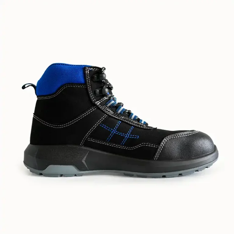 Mid Cut Blue Steel Safety Shoes for Work