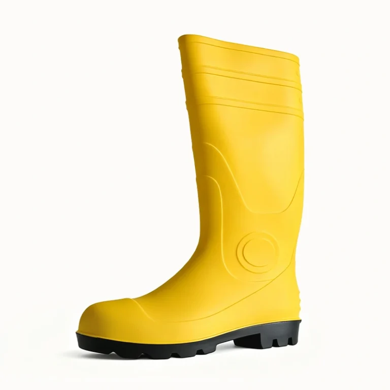 Yellow Steel Toe Waterproof PVC Gum Boots for Food Industry CE certified S5