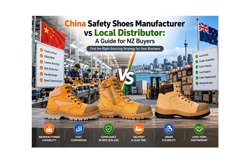 China Safety Shoes Manufacturer vs Local Distributor: A Guide for NZ Buyers