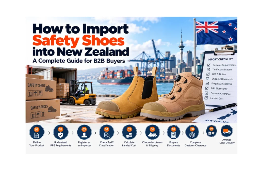 How to Import Safety Shoes into New Zealand